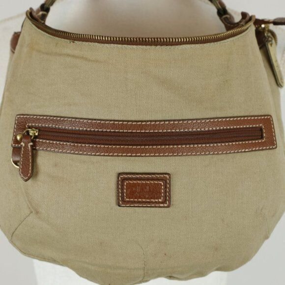 Cole Haan Women's Brown Woven Leather Zip Closure Hobo Shoulder Bag - Picture 6 of 9